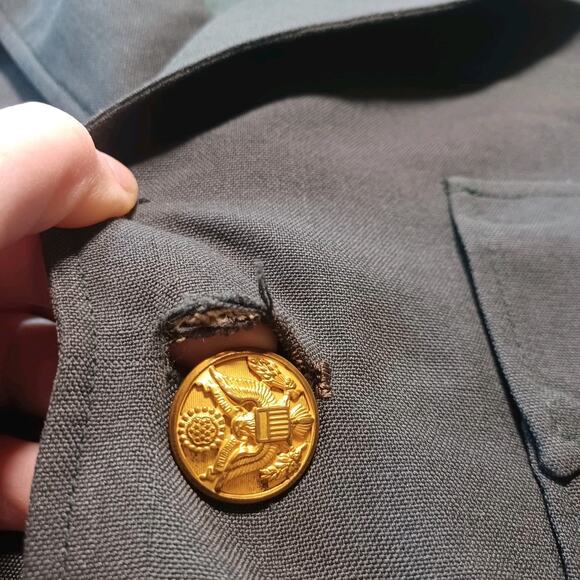 WWII Vintage 25th Infantry Army Tropical AG-344 Union Wool Blouse Uniform 40L‎ - Picture 16 of 16